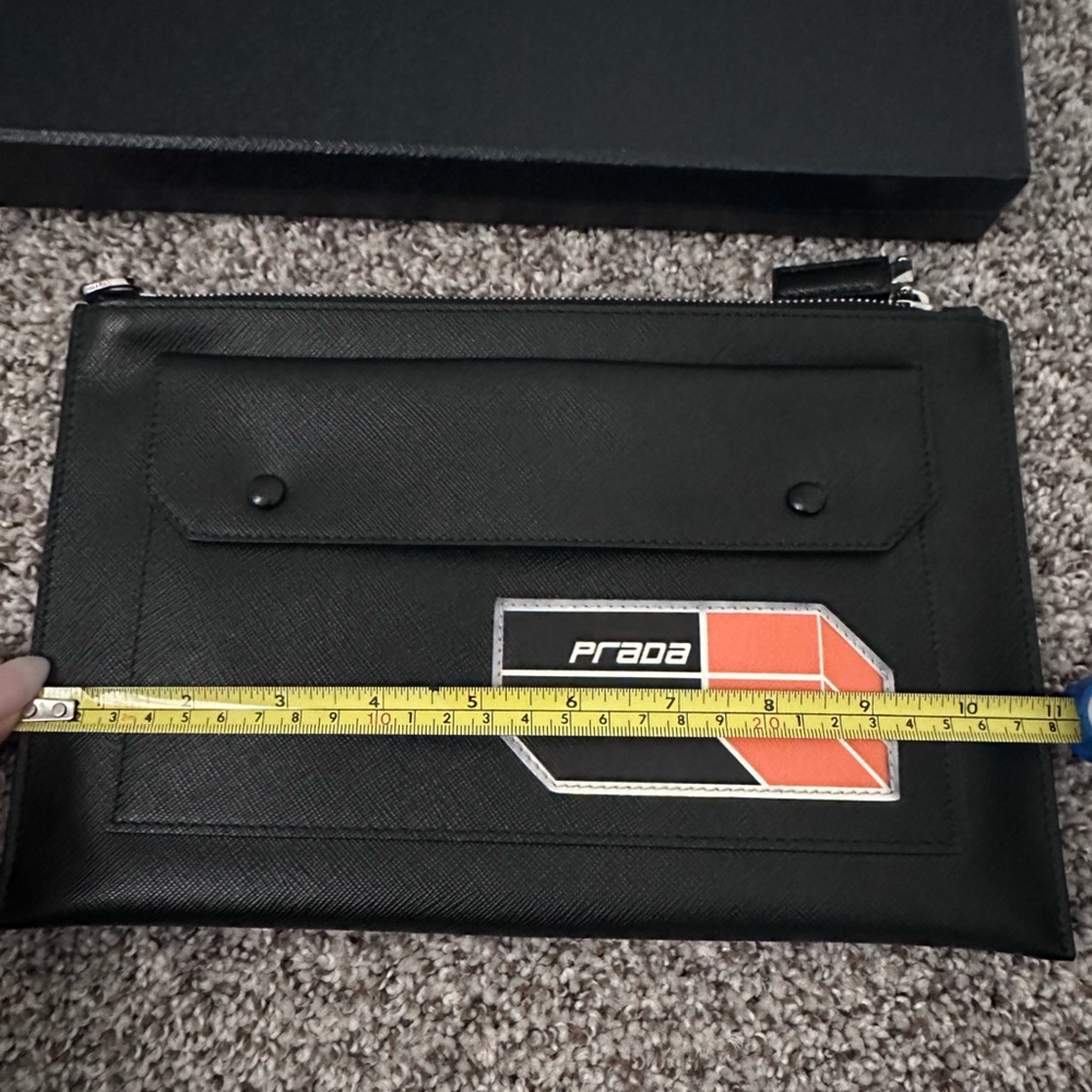 PRADA Saffiano Leather Clutch with Box; EUC - Picture 6 of 16